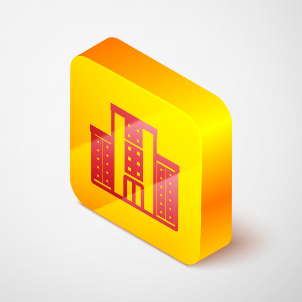 医院建筑与等距线图片下载