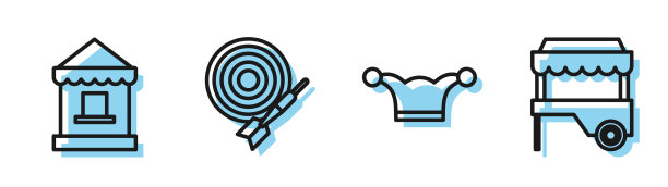 设线小丑帽带铃售票售票处图片下载