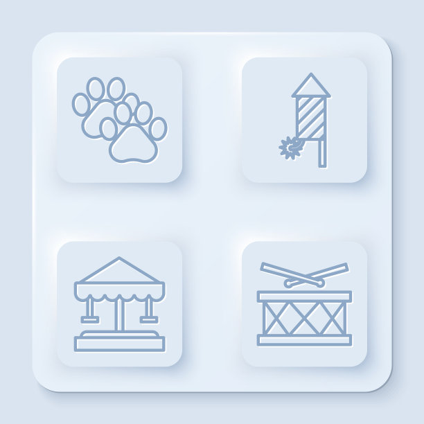 集线爪印烟花火箭吸引图片下载