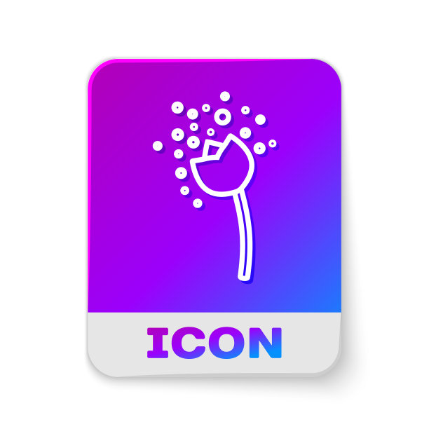 在大气中产生花粉的白色线花图片下载