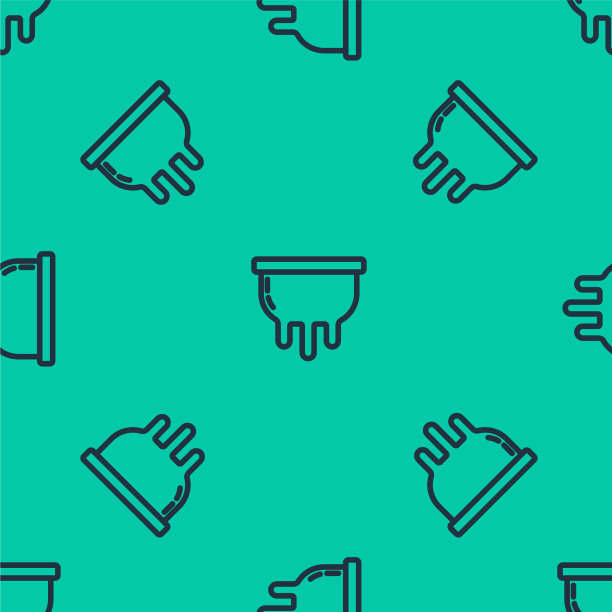 蓝线乳房图标隔离无缝模式上图片下载