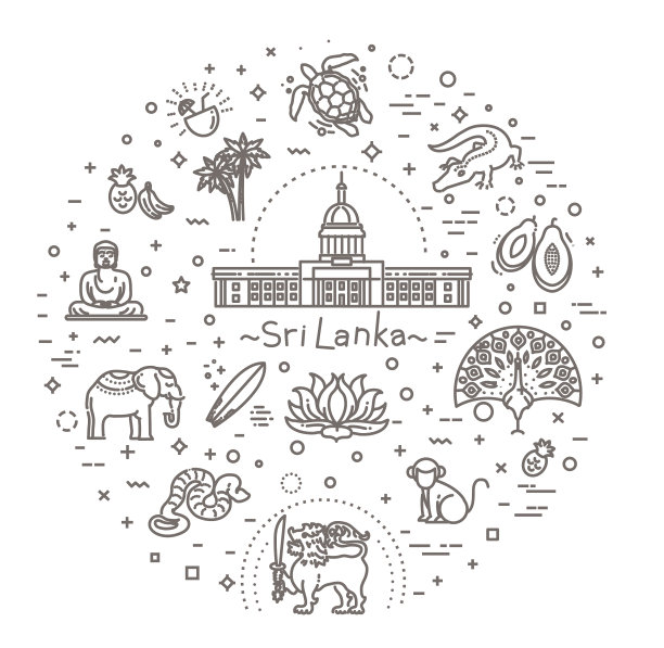 斯里兰卡度假图标设置图标图片下载