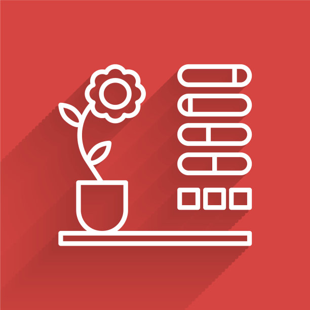 白色线花状态图标孤立与长图片下载