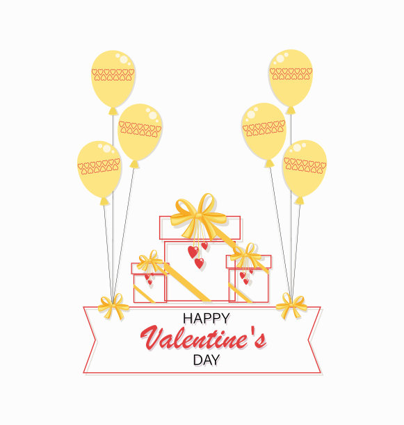 情人节问候背景横幅图片下载