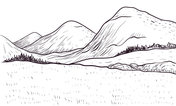 抽象单色素描景观图片下载