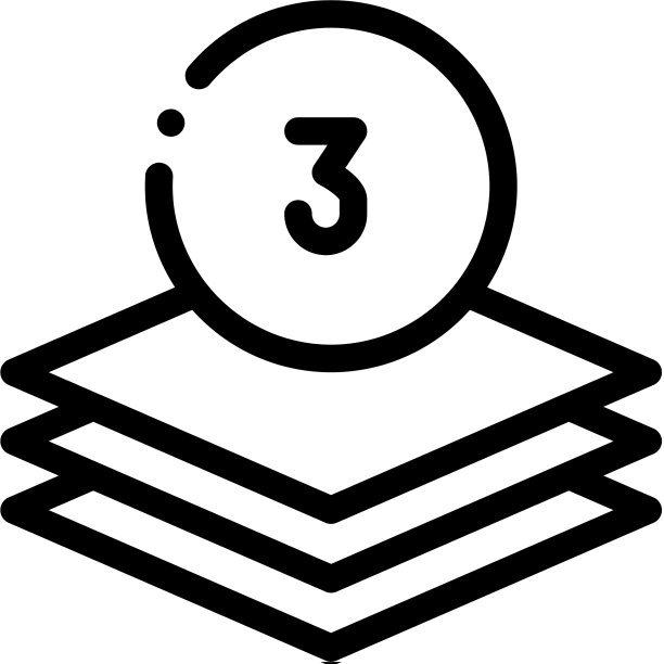 三层图标轮廓图片下载