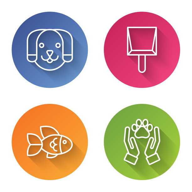 设线、狗、簸箕、鱼、手与动物图片下载