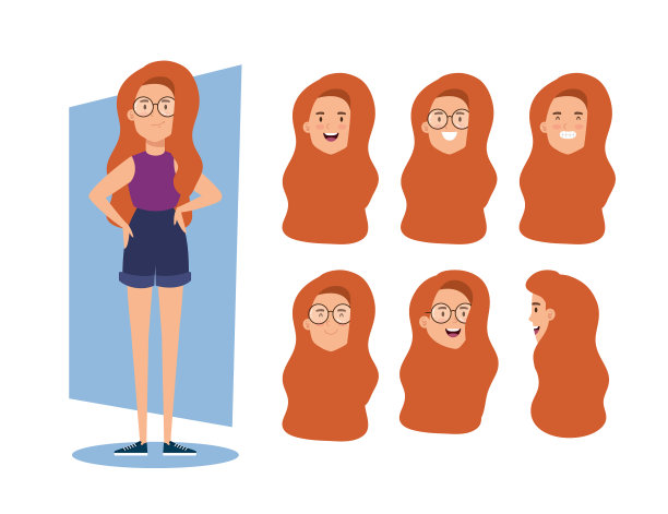 红头发的年轻女子图片下载