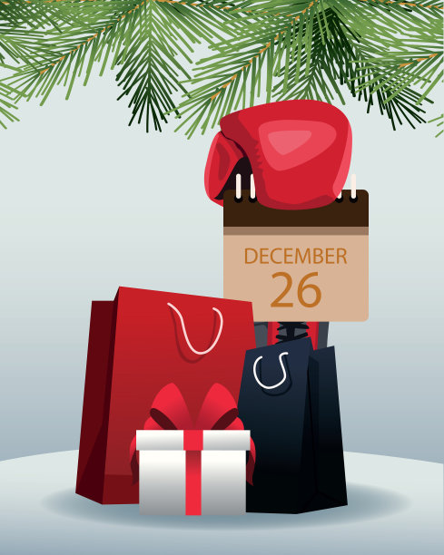 购物袋礼盒和拳击手套捧着一个图片下载