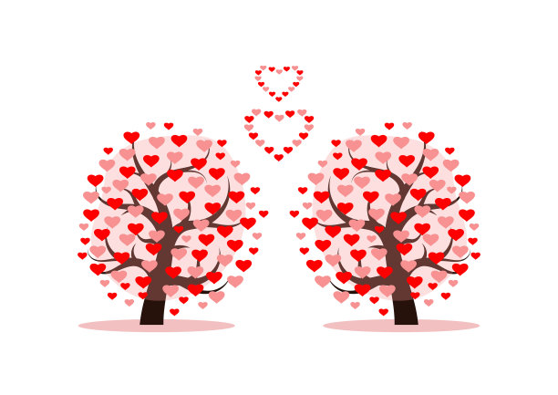 爱情树长着心的叶子图片下载