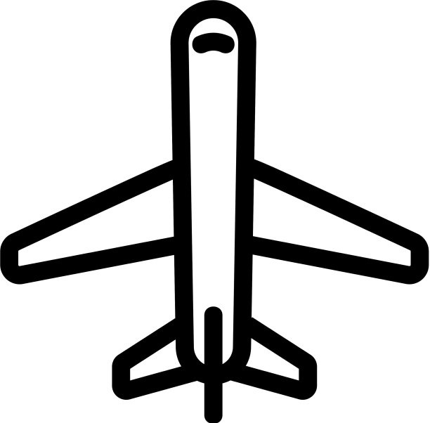 客机图标孤立轮廓图片下载