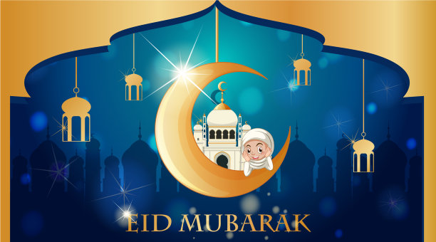 穆斯林开斋节穆巴拉克的背景设计图片下载