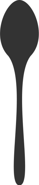 勺黑色图标剪影孤立在白色图片下载