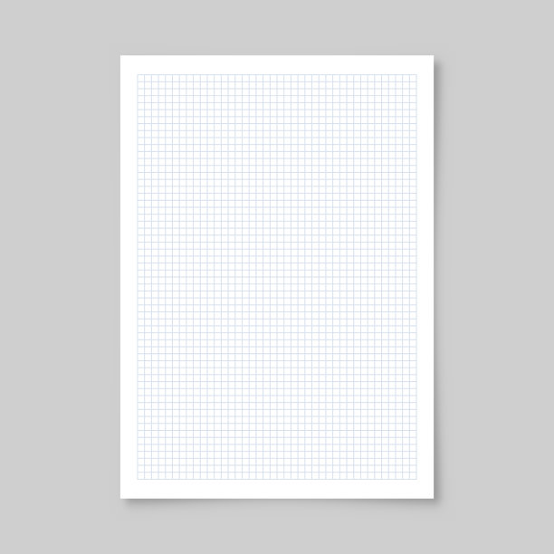 真实的空白划线纸与阴影图片下载