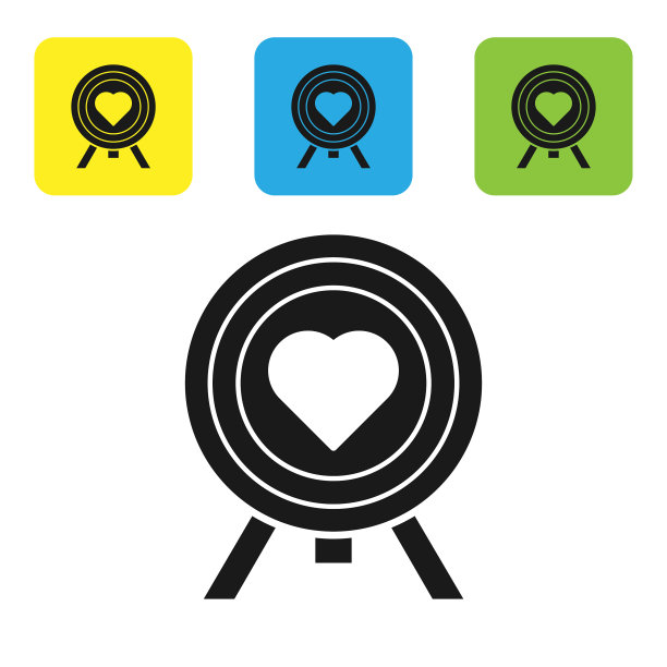 黑心在中心飞镖目标瞄准图标图片下载