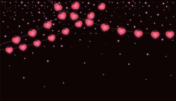 横幅与花环的情人节图片下载