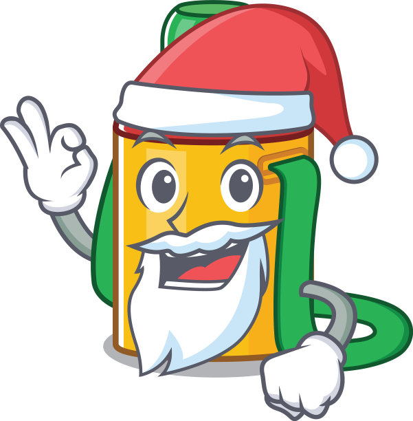 圣诞老人的孩子水瓶卷轴卡通人物图片下载
