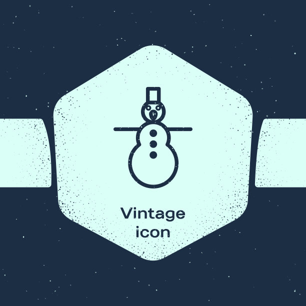 垃圾线圣诞雪人图标孤立上图片下载