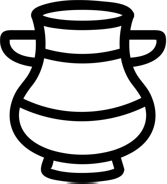 历史花瓶图标孤立轮廓符号图片下载