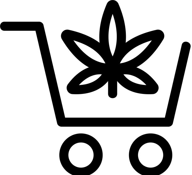 大麻购买图标孤立轮廓图片下载