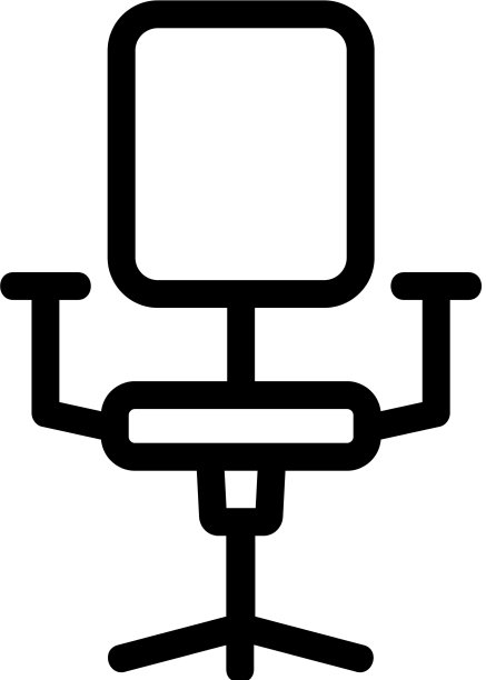 工作椅图标是一个孤立的轮廓图片下载