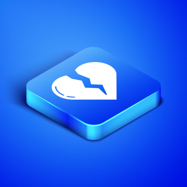 等距破碎的心或离婚的图标孤立上图片下载