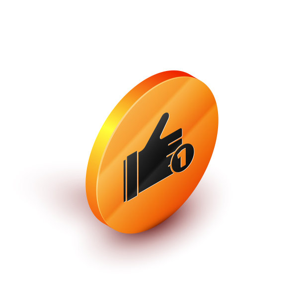 等距手像图标孤立在白色图片下载