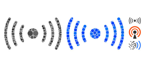 Wi-fi点组成图标圆点图片下载