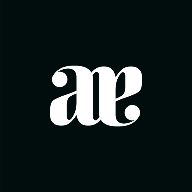 首字母e标志模板与衬线字体图片下载