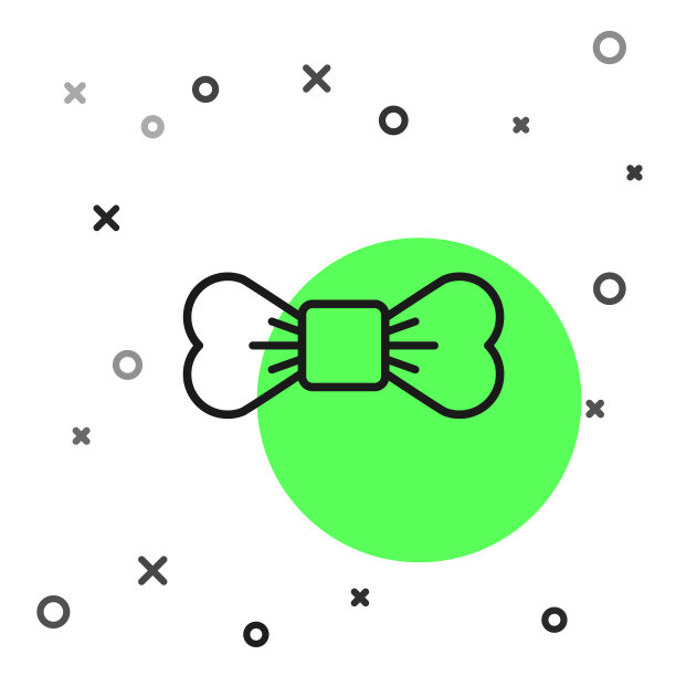 黑色线蝴蝶结图标孤立在白色图片下载