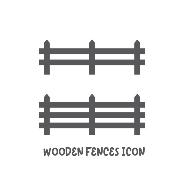 木栅栏图标简单扁平风格图片下载