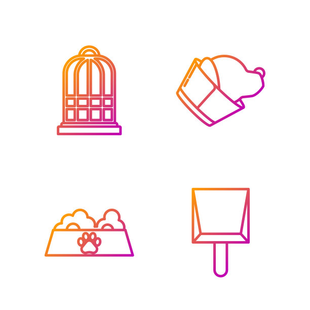 为猫或狗设置线簸箕宠物食品碗图片下载