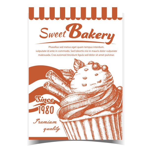 甜美的蛋糕和冰淇淋蛋糕横幅图片下载