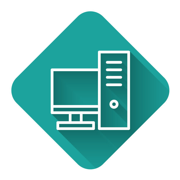 电脑显示器图标用白线隔开图片下载