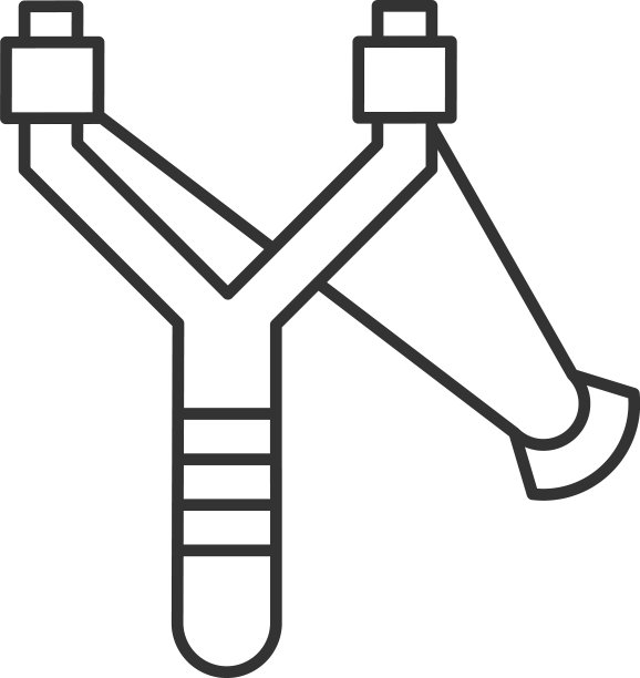 弹弓线性图标图片下载