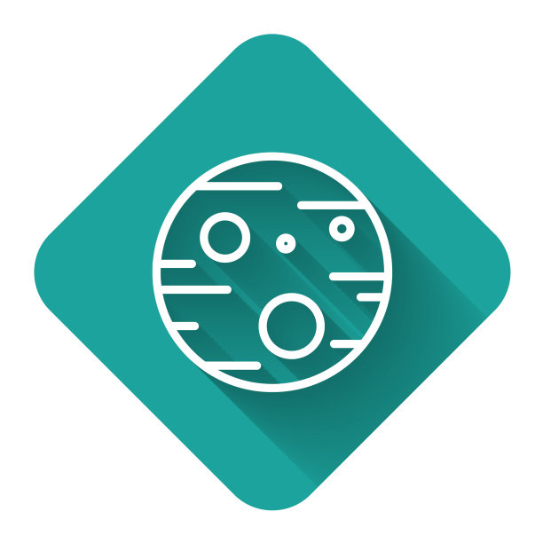 白线行星火星图标孤立与长图片下载