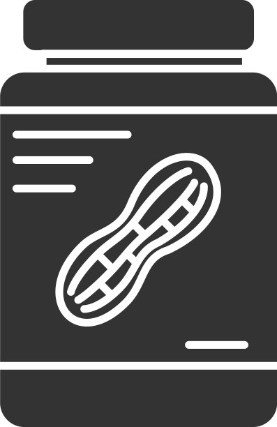 花生酱罐字形图标图片下载