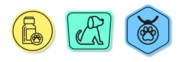 设行犬药瓶犬和项圈用图片下载