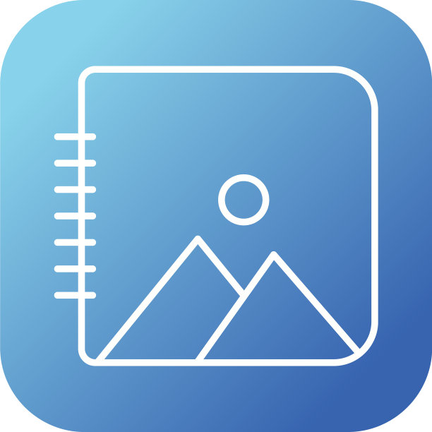 美丽的相册线图标图片下载