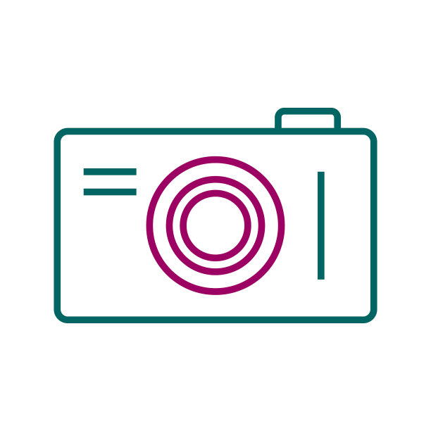 美丽的相机线条图标图片下载