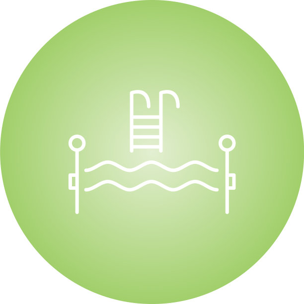 美丽的游泳池线图标图片下载