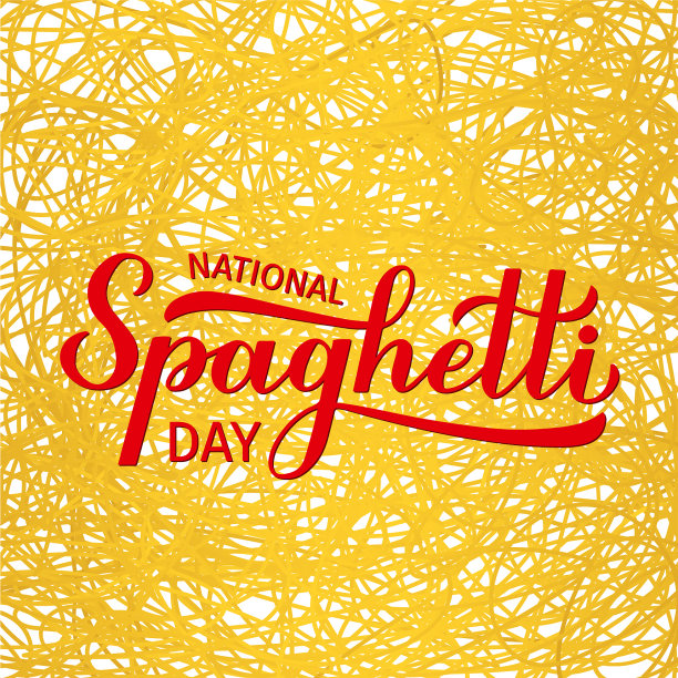 国家意大利面日书法手写体图片下载