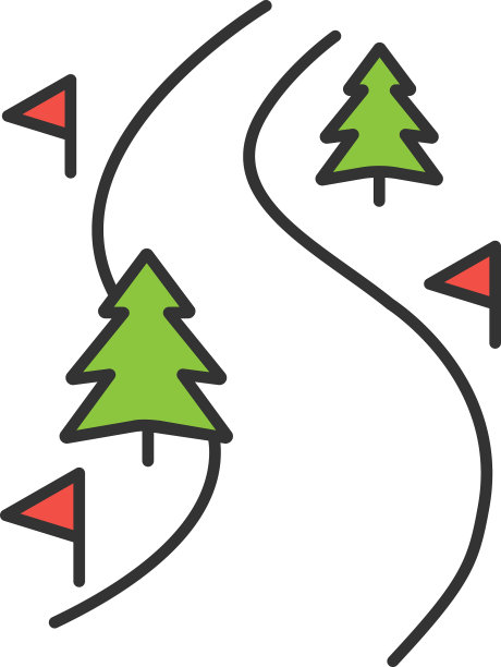 滑雪路线颜色图标图片下载