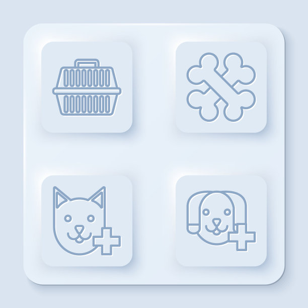 设线宠物携带箱交叉骨头兽医图片下载