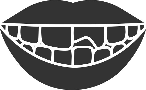 破碎的牙齿字形图标图片下载