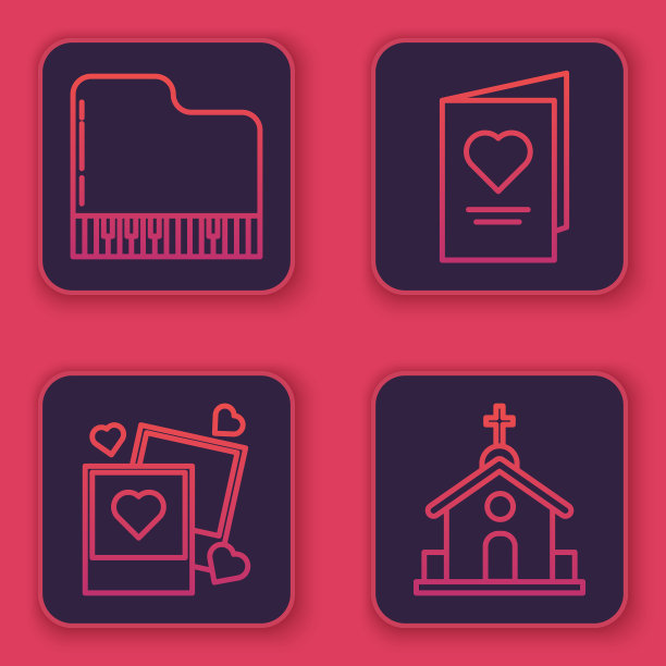 设置线三角钢琴两个空白相框和图片下载