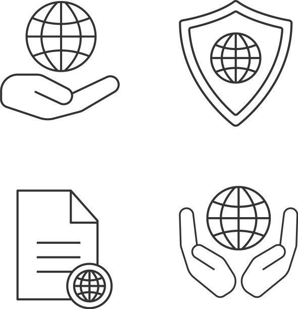 安全互联网连接图标集图片下载