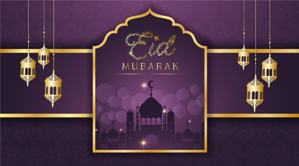 穆斯林开斋节穆巴拉克的背景设计图片下载
