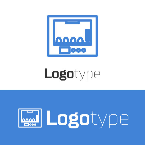 孵卵器的蓝线图标隔离上图片下载