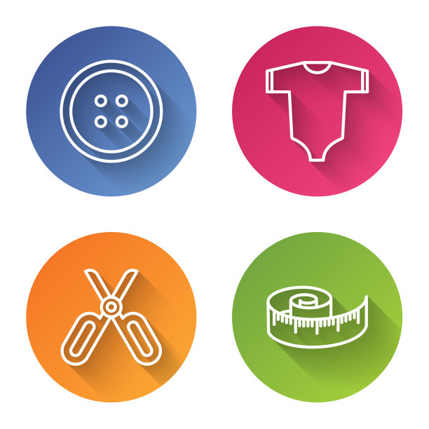 订线缝扣用于缝制衣物图片下载